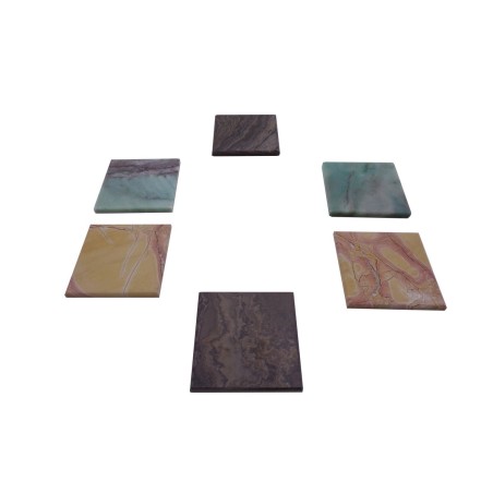 0684MX406 1  SET COASTERS IN MARMO