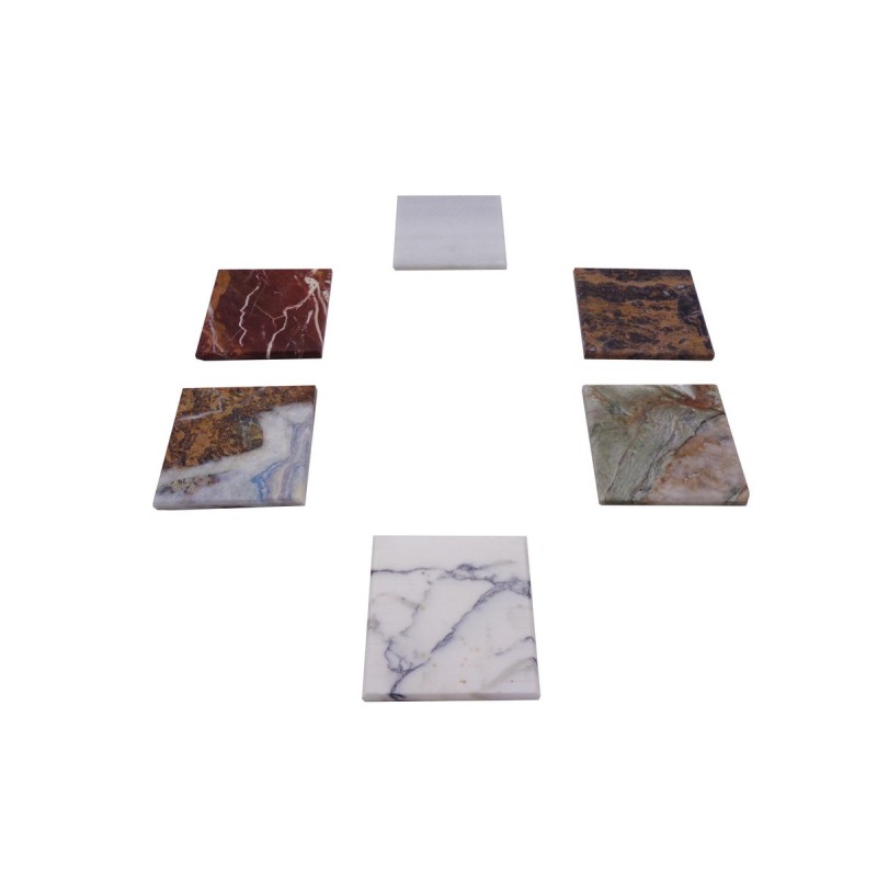 0684MX406 2  SET COASTERS IN MARMO