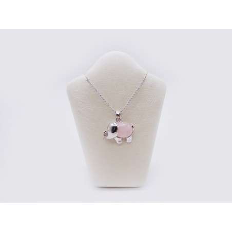 CIONDOLO IN QUARZO ROSA