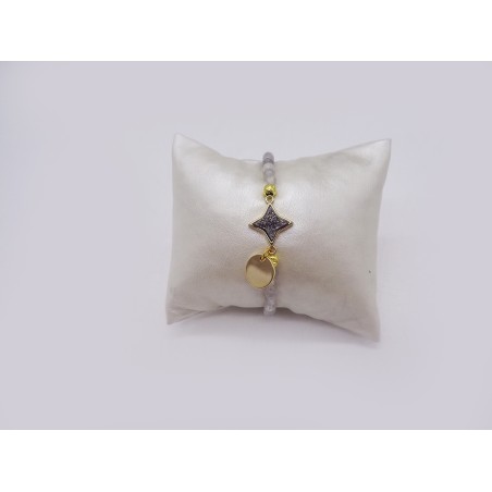 BRACCIALE IN QUARZO CON STELLA IN DRUSA