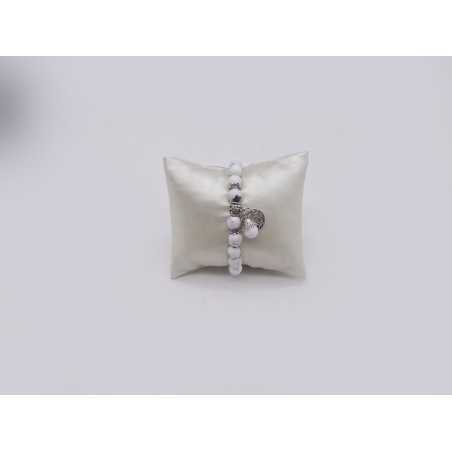 BRACCIALE IN HOWLITE BIANCO