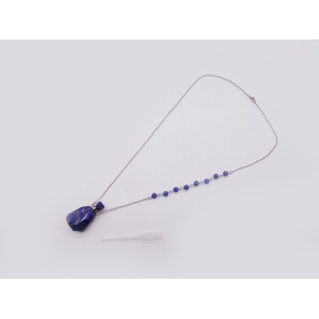 COLLANA CON CIONDOLO PORTAPROFUMO IN PIETRA NATURALE LAPISLAZZULI