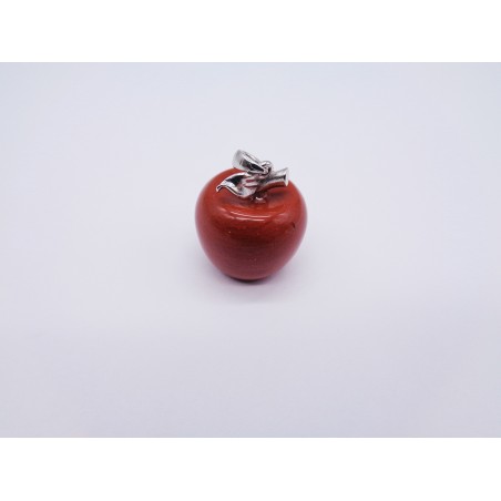 CIONDOLO MELA IN DIASPRO ROSSO