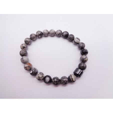 BRACCIALE IN MARMO GRIGIO