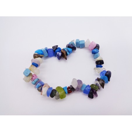 BRACCIALE CON CHIPS IN PIETRE NATURALI