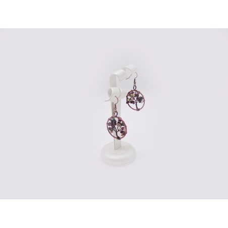 ORECCHINI IN DIASPRO INDIANO CON ALBERO DELLA VITA