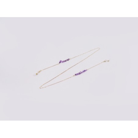 CATENINA PER OCCHIALI IN PIETRA NATURALE AMETISTA