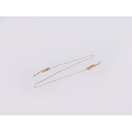 CATENINA PER OCCHIALI IN PIETRA AVVENTURINA GIALLA