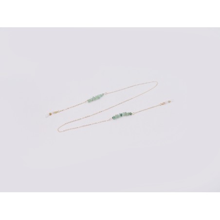 CATENINA PER OCCHIALI IN PIETRA AVVENTURINA VERDE