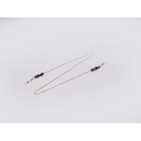 CATENINA PER OCCHIALI IN PIETRA AGATA MUSCHIATA