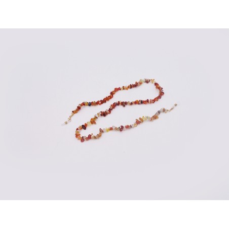 CATENINA PER OCCHIALI IN CHIPS DI AGATA CORNALINA