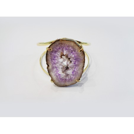 BRACCIALE CON FETTA DI AMETISTA