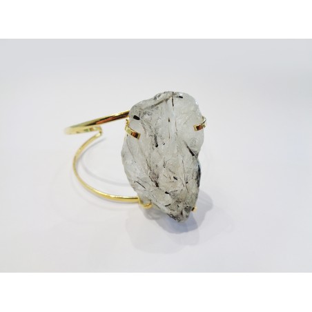 BRACCIALE IN QUARZO RUTILATO