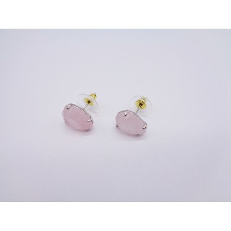 ORECCHINI IN QUARZO ROSA