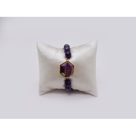 BRACCIALE IN AMETISTA CON DRUSA