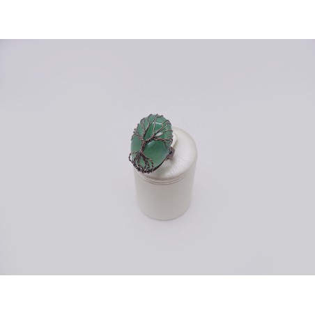 ANELLO IN AVVENTURINA VERDE