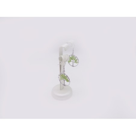 ORECCHINI CON ALBERO DELLA VITA IN QUARZO VERDE