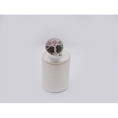 ANELLO IN UNAKITE CON ALBERO DELLA VITA