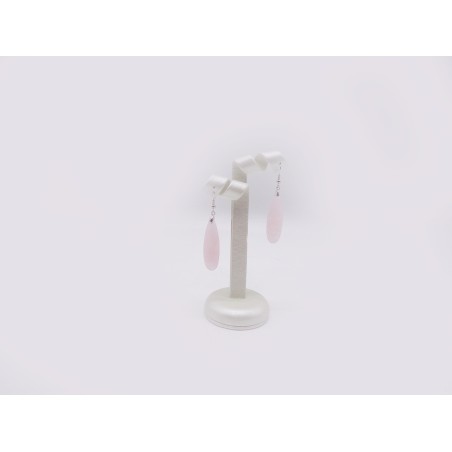 ORECCHINI IN QUARZO ROSA