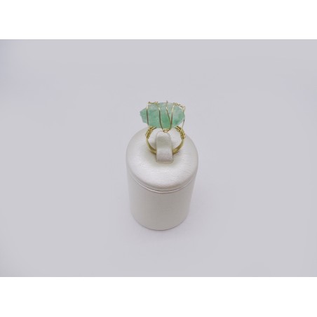 ANELLO CON AVVENTURINA GREZZA