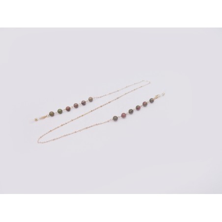 CATENINA PER OCCHIALI IN PIETRA UNAKITE