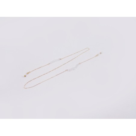 CATENINA PER OCCHIALI CON CHIPS IN CRISTALLO DI ROCCA