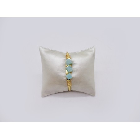 BRACCIALE RIGIDO IN ACQUAMRINA