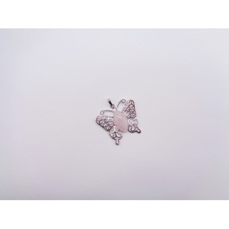 CIONDOLO IN QUARZO ROSA