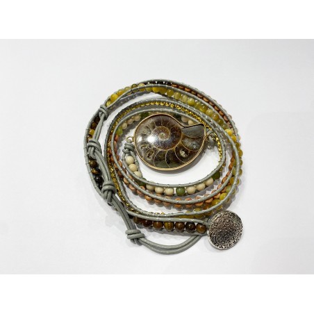 BRACCIALE LUNGO CON AMMONITE