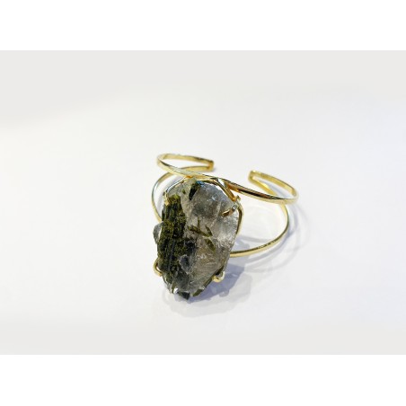 BRACCIALE CON EPIDOTO SU QUARZO