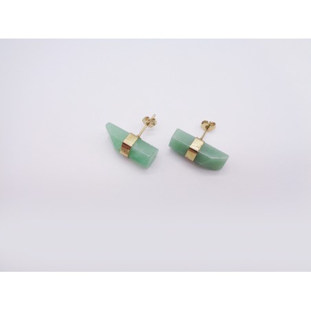 ORECCHINI IN AVVENTURINA VERDE