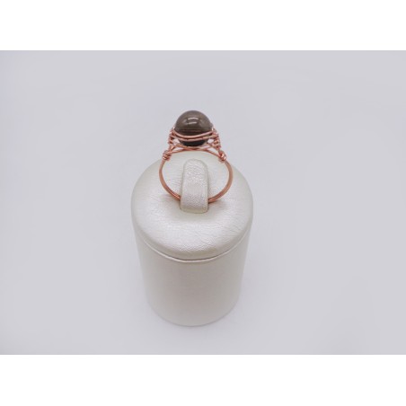 ANELLO CON PIETRA QUARZO FUME'