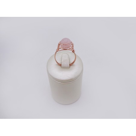 ANELLO CON PIETRA QUARZO ROSA