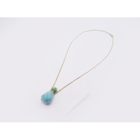 COLLANA CON CIONDOLO PORTAPROFUMO IN AMAZZONITE