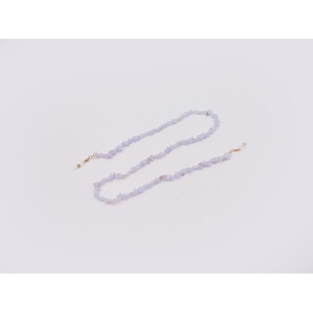 CATENINA PER OCCHIALI IN PIETRA IN AGATA BLU LACE