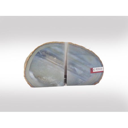 COPPIA DI GEODI FERMALIBRI IN AGATA