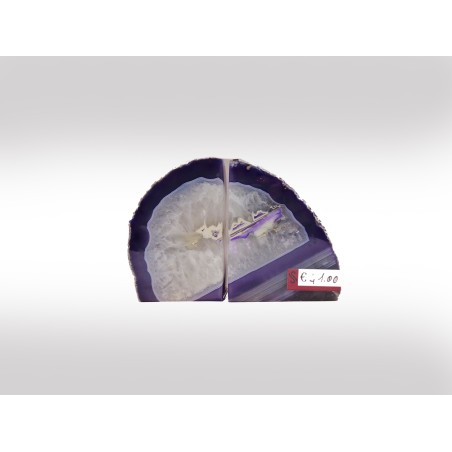 COPPIA DI GEODI FERMALIBRI IN AGATA