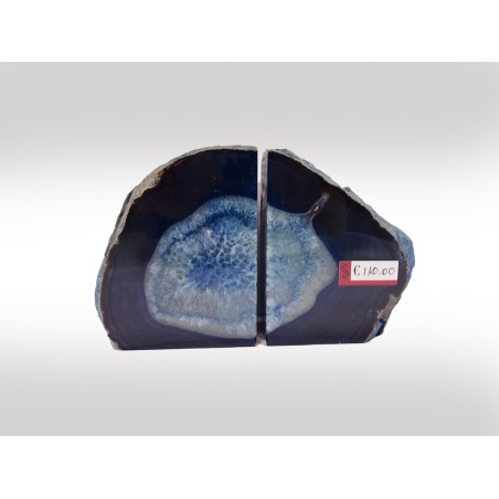 COPPIA DI GEODI FERMALIBRI IN AGATA