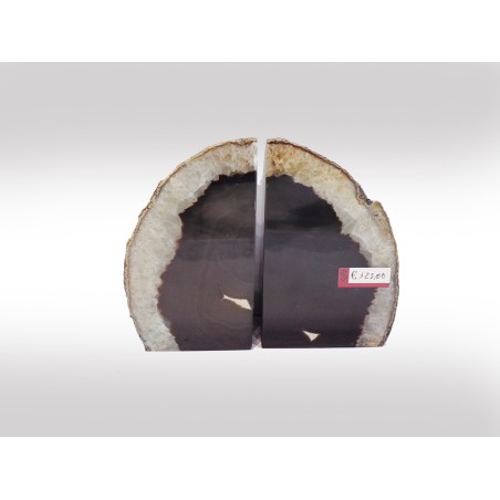 COPPIA DI GEODI FERMALIBRI IN AGATA