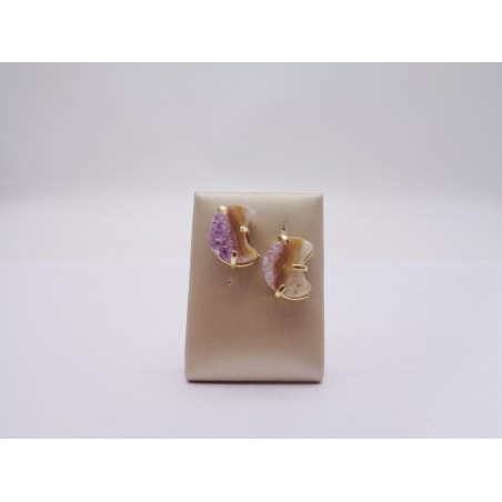 ORECCHINI IN AMETISTA STALATTITE