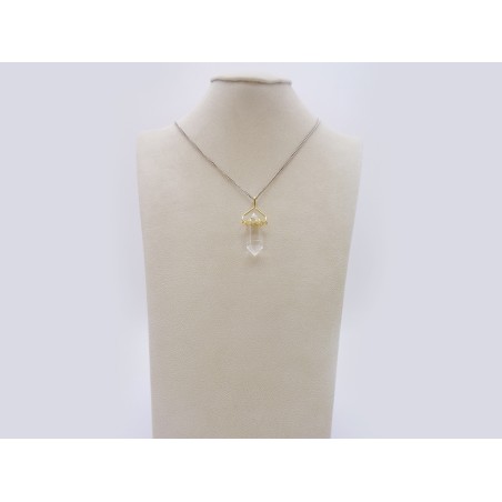 CIONDOLO PUNTA DI QUARZO CRYSTAL