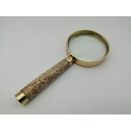 LENTE DI INGRANDIMENTO IN PIETRA FOSSILE