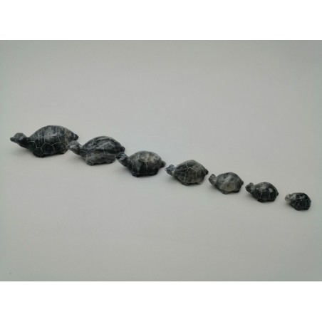 FAMIGLIA TARTARUGA IN MARMO GRIGIO