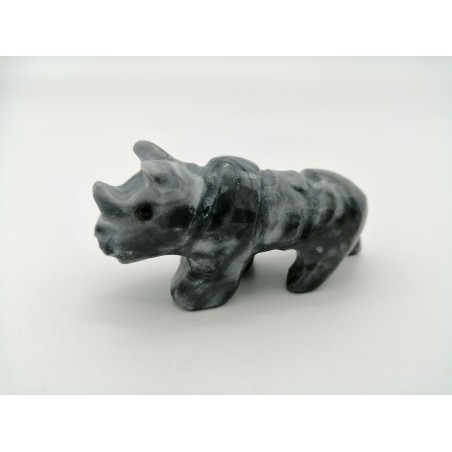 RINOCERONTE IN MARMO GRIGIO