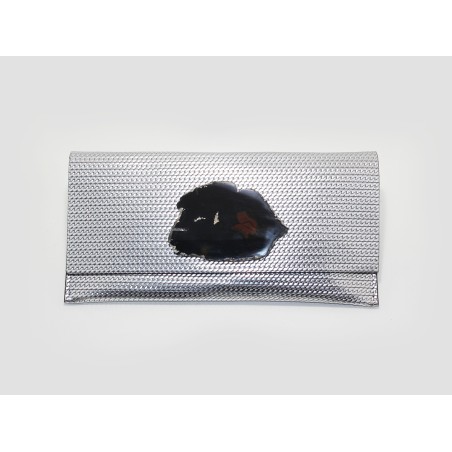POCHETTE ARGENTO CON AGATA NATURALE