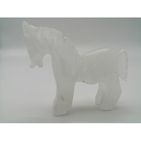 CAVALLO IN ONICE BIANCO