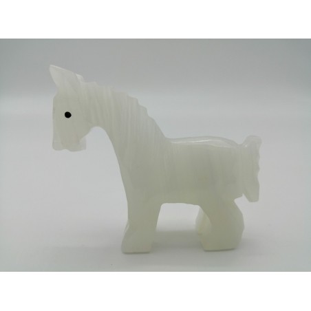 CAVALLO IN ONICE BIANCO