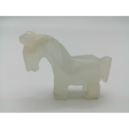 CAVALLO IN ONICE BIANCO