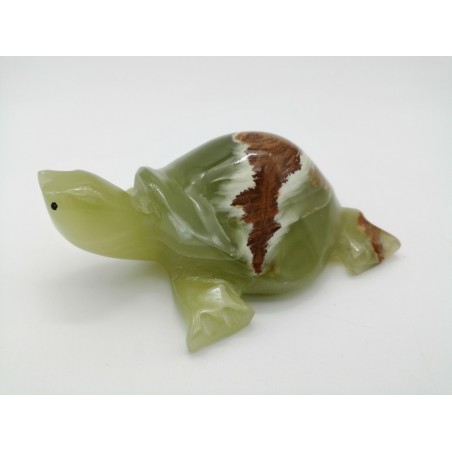 TARTARUGA IN ONICE VERDE