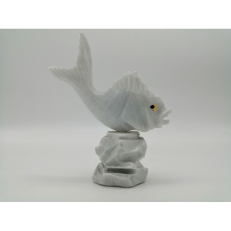 PESCE IN MARMO BIANCO BEGO